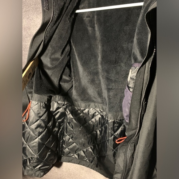 Lands End faux fur lined black Womens Winter Jacket Sz S *small distressed area* - Picture 9 of 10